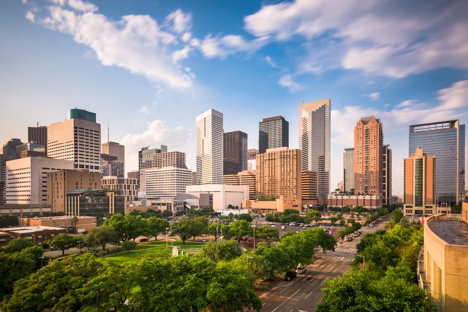 The downtown Houston, Texas skyline